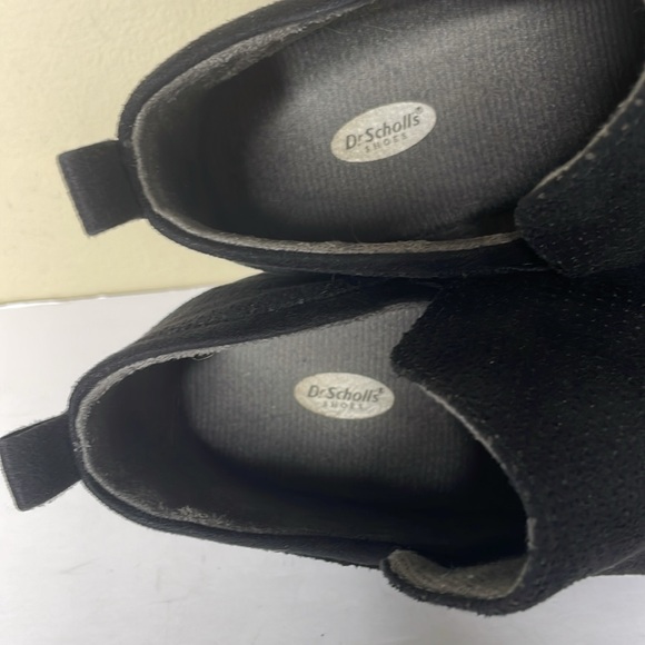 DR. SCHOLL’S Rolling Bootie Black Perforated Fabric Lug Outsile Slide-On 9M - Picture 10 of 14